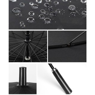 Ô Siêu To 24 Nan Cán Dài Cao Cấp | Dù Khung Thép Chống Gió Chống Thấm Tán Rộng 130cm Che 2-3 Người