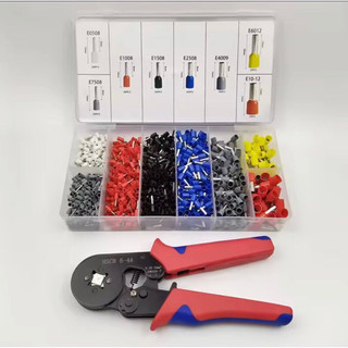 Kìm bấm cos vuông HSC8 6-4A, 1200 đầu cos, túi 500 cái đủ loại cos ống tròn, cos pin