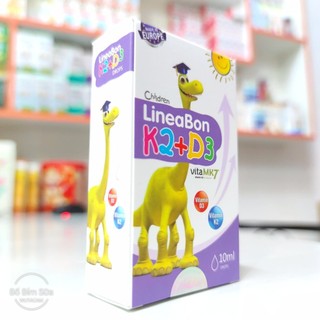 LineaBon K2+D3  Bổ Sung Vitamin K2 Và Vitamin D3 Tăng Cường Hấp Thu Canxi Tối Đa Trẻ Hộp 10ml