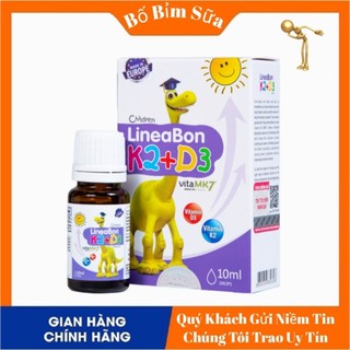 LineaBon K2+D3  Bổ Sung Vitamin K2 Và Vitamin D3 Tăng Cường Hấp Thu Canxi Tối Đa Trẻ Hộp 10ml