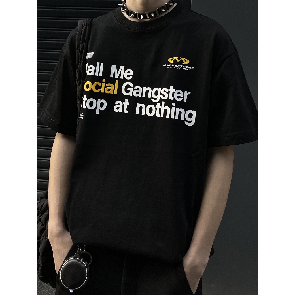 Áo Thun Nam Nữ RedLabel "SOCIAL" Tshirt, Áo Phông In Họa Tiết Form Rộng Tay Lỡ Cap Cấp Cá Tính Chất Cotton Dày Dặn