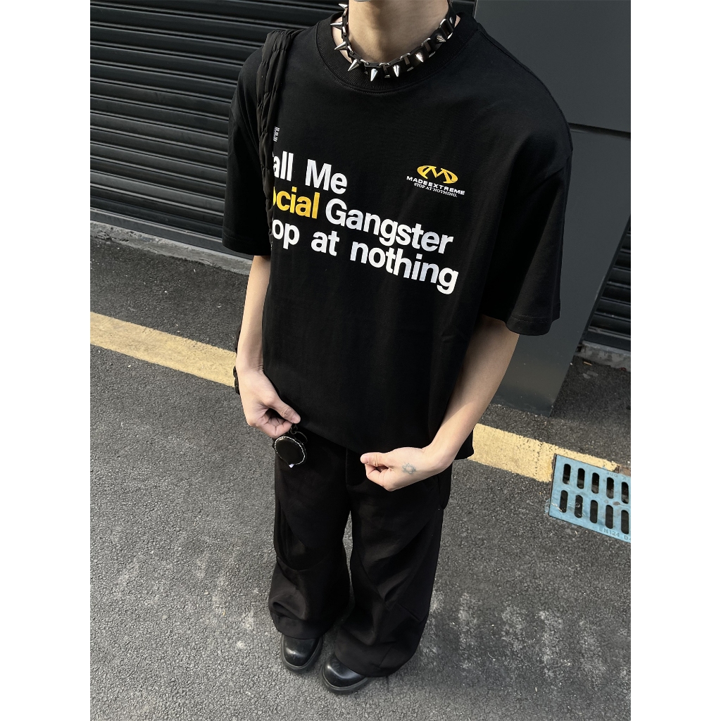 Áo Thun Nam Nữ RedLabel "SOCIAL" Tshirt, Áo Phông In Họa Tiết Form Rộng Tay Lỡ Cap Cấp Cá Tính Chất Cotton Dày Dặn