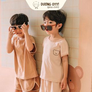 Set bộ hè bé trai style Hàn Quốc cotton hình Gấu | Dương Oyy 010623150