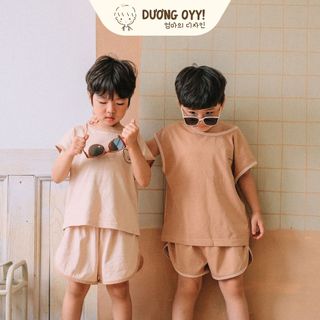 Set bộ hè bé trai style Hàn Quốc cotton hình Gấu | Dương Oyy 010623150