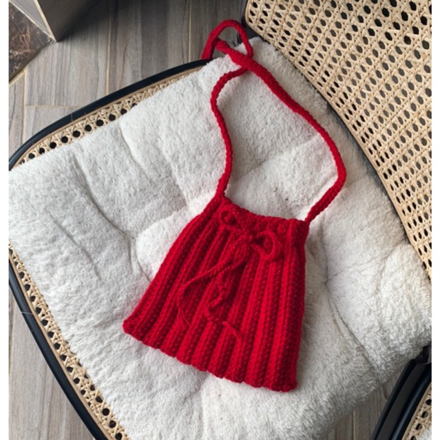 Túi dây rút len móc thắt nơ cute handmade Madebybeem - ẢNH SHOP CHỤP ...