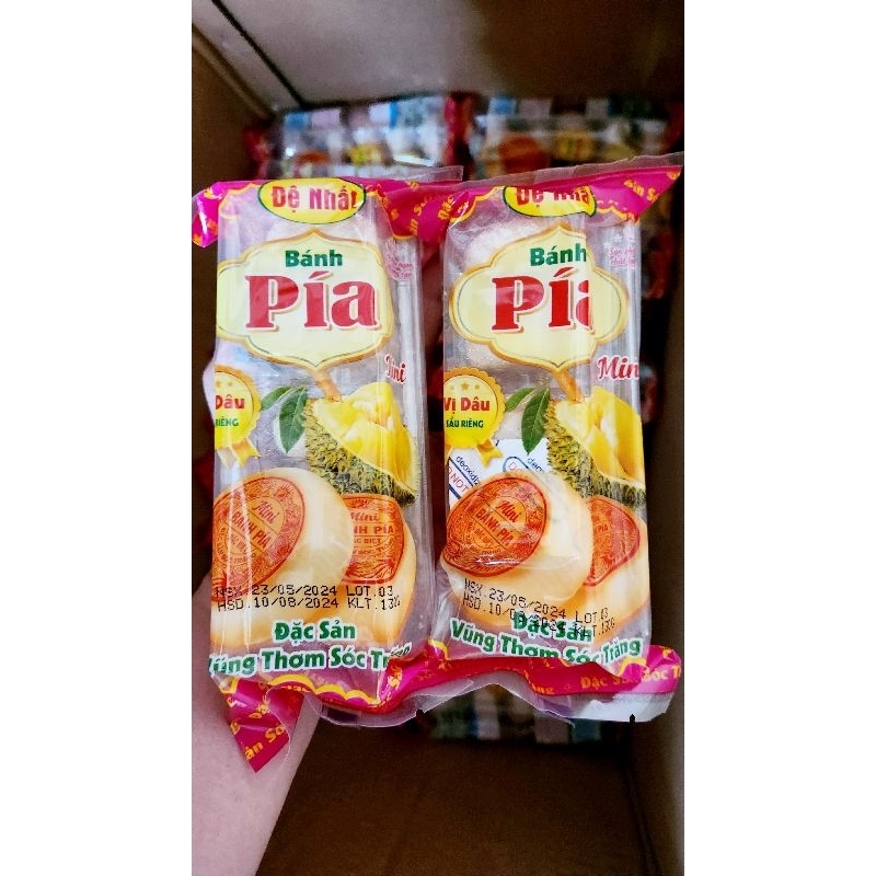 Bánh pía mini sầu riêng trứng muối 1 gói 5 bánh 130g | Shopee Việt Nam
