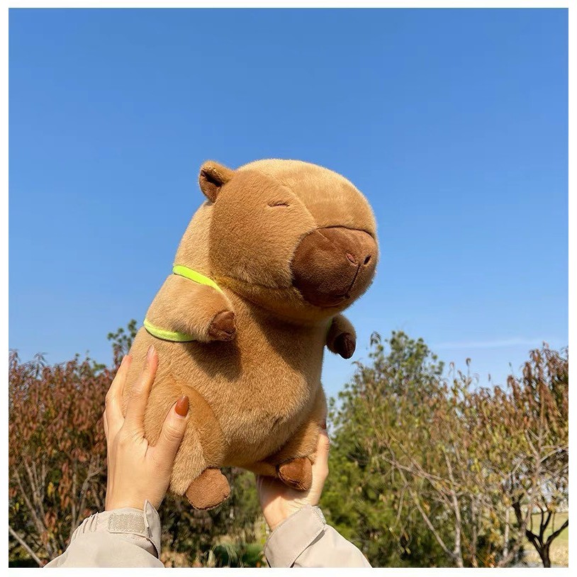 Capybara Balo Rùa Gấu Capybara Đeo Balo Rùa Đáng Yêu Gấu Bông Capybara Đeo Cặp Cao Cấp Chất Vải Lông Và Đường May Đẹp
