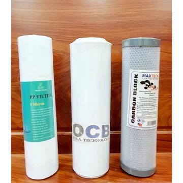 Bộ Lõi 1, 2, 3 (Gồm 3 PP, OCB, CTO) Dùng Thay Cho Bộ lõi Máy RO, Tiền Lọc Máy Ion Kiềm