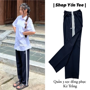 Quần 3 sọc , 2 sọc đồng phục nam nữ cấp 2 cấp 3 , quần đi học Yến Tee #1004