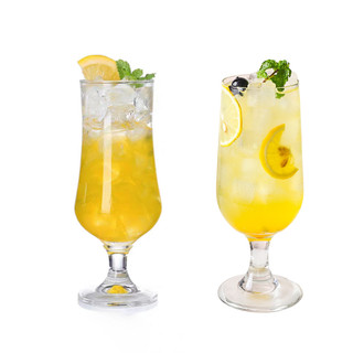 Bộ 6 Ly thủy tinh uống sinh tố, cốc thủy tinh có chân cao chuyên làm ly nước ép, soda 340ml 380ml