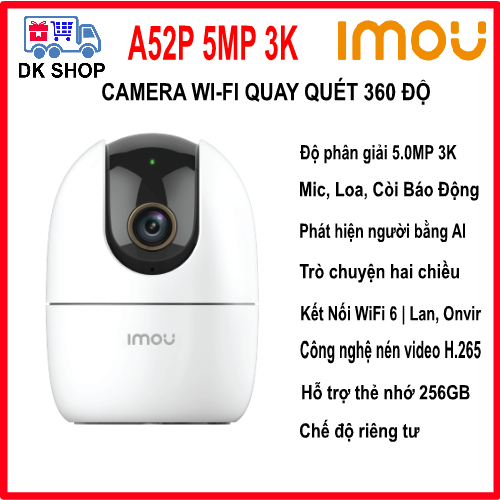 Camera Wifi Imou Ranger 2 Pro A52P 5MP | A32EP 3MP | A42P 4.0MP | A22EP 2.0MP | C32SP 3MP - Trong Nhà - Xoay 360 Độ