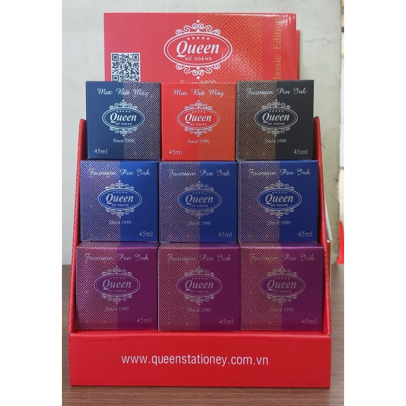 MỰC QUEEN (NỮ HOÀNG) CHAI SÀNH 45ML1 LỌ - VPP QUỐC HUY