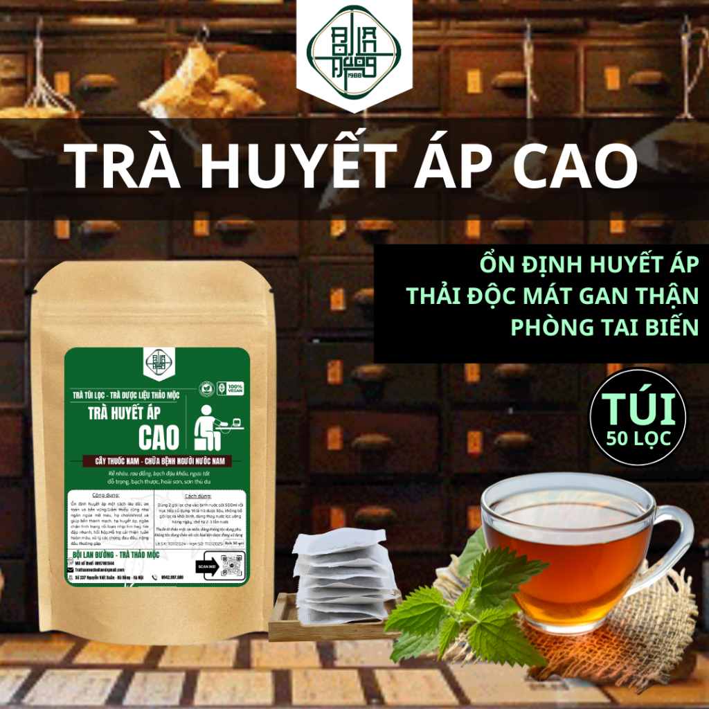 Trà Huyết Áp Cao Bội Lan Đường - Giúp Hạ, Ổn Định Huyết Áp, Phòng Ngừa Vấn Đề Tim Mạch, Giảo Cổ Lam, diệp hạ châu, lá ổi