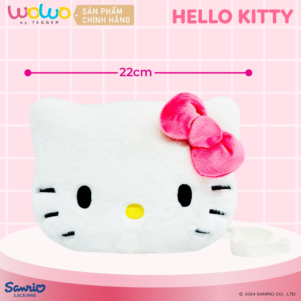 Túi Gấu bông Hello Kitty WOWO, Túi đeo chéo Dễ thương 22cm Cho bé Đựng ...