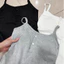 Áo hai dây phối 2 khuy ôm body vạt bầu mặc hè có mút đệm quai nhỏ , áo kiểu 2 dây thun tăm co giãn