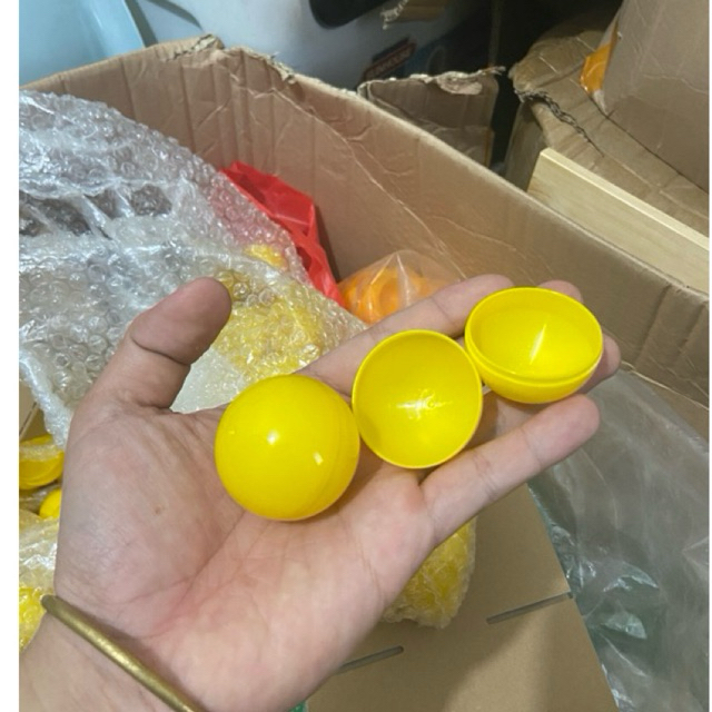Quả Bóng Nhựa Bốc Thăm May Mắn,Banh Bốc Thăm Mở Đôi Được - Rỗng 2 nửa 4Cm