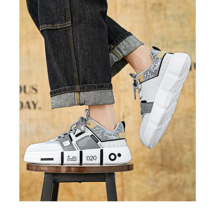 Giày đế bằng sneaker Giày nam Hot Trend phong cách Hàn Quốc trẻ năng động rễ phối đồ Shoes Nam