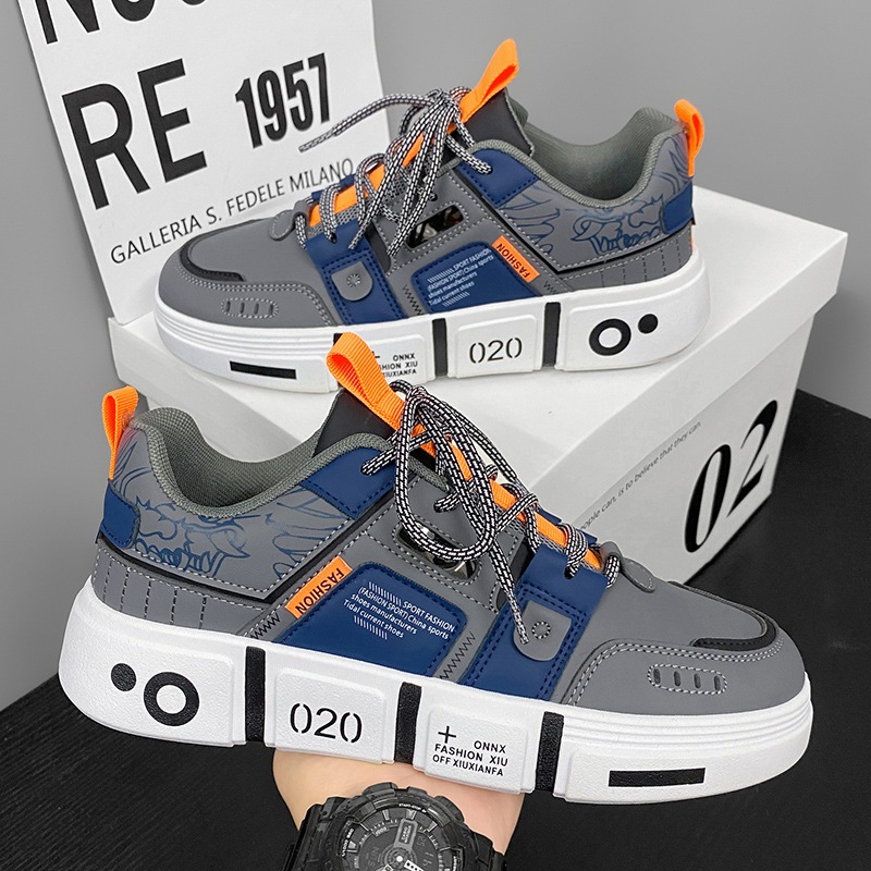 Giày đế bằng sneaker Giày nam Hot Trend phong cách Hàn Quốc trẻ năng động rễ phối đồ Shoes Nam
