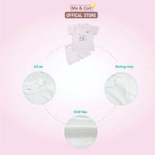 BST cộc cài vai thông hơi cho bé nhà Me & Con+ vải sợi tre, họa tiết đáng yêu, mềm, mịn, thoải mái
