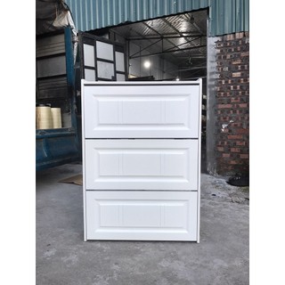 Tủ giày thông minh DQ HOME  3 tầng màu gỗ trắng phong cách tân cổ điền siêu nhỏ gọn phù hợp với mọi không gian