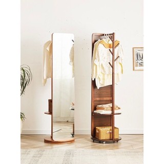 Gương xoay tròn kèm móc treo đa năng tiện ích DQ HOME cao 170cm rộng 43cm gương rộng 35cm