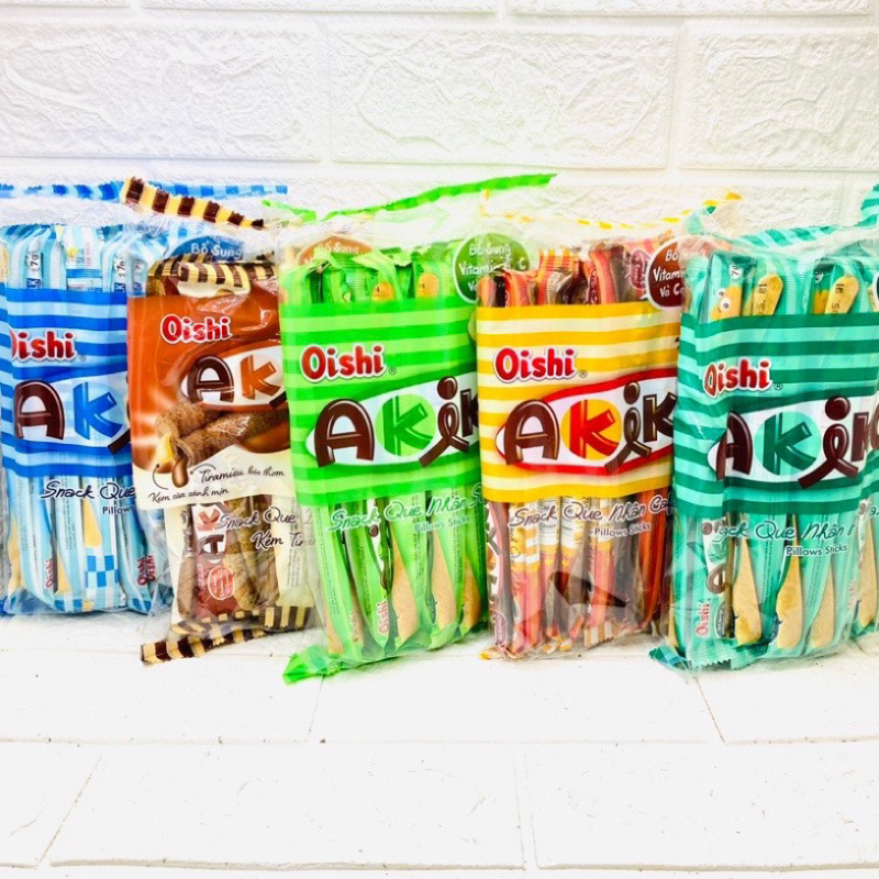 Bánh Ống Oishi Akiko đủ vị gói 140g ( 20 Que ) | Shopee Việt Nam