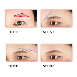 Set 3 Dao Cạo Tỉa Lông Mày Chân Mày Tóc Mái Kèm Hộp Nhựa Gấp Gọn Tiện Lợi Dễ Dàng Mang Theo 88802