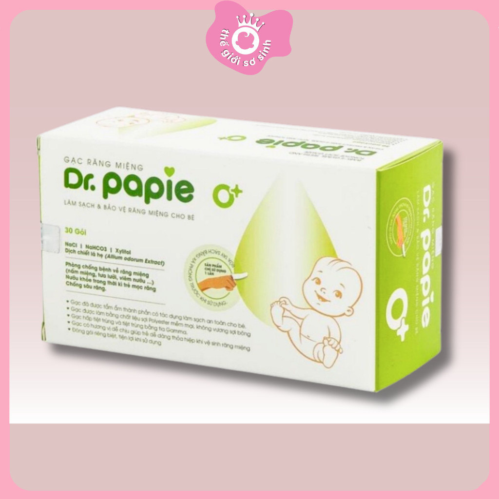 Gạc Rơ Lưỡi Dr.Papie +Gạc răng miệng Sachi Cho Bé - 30Gói/Hộp | Shopee ...