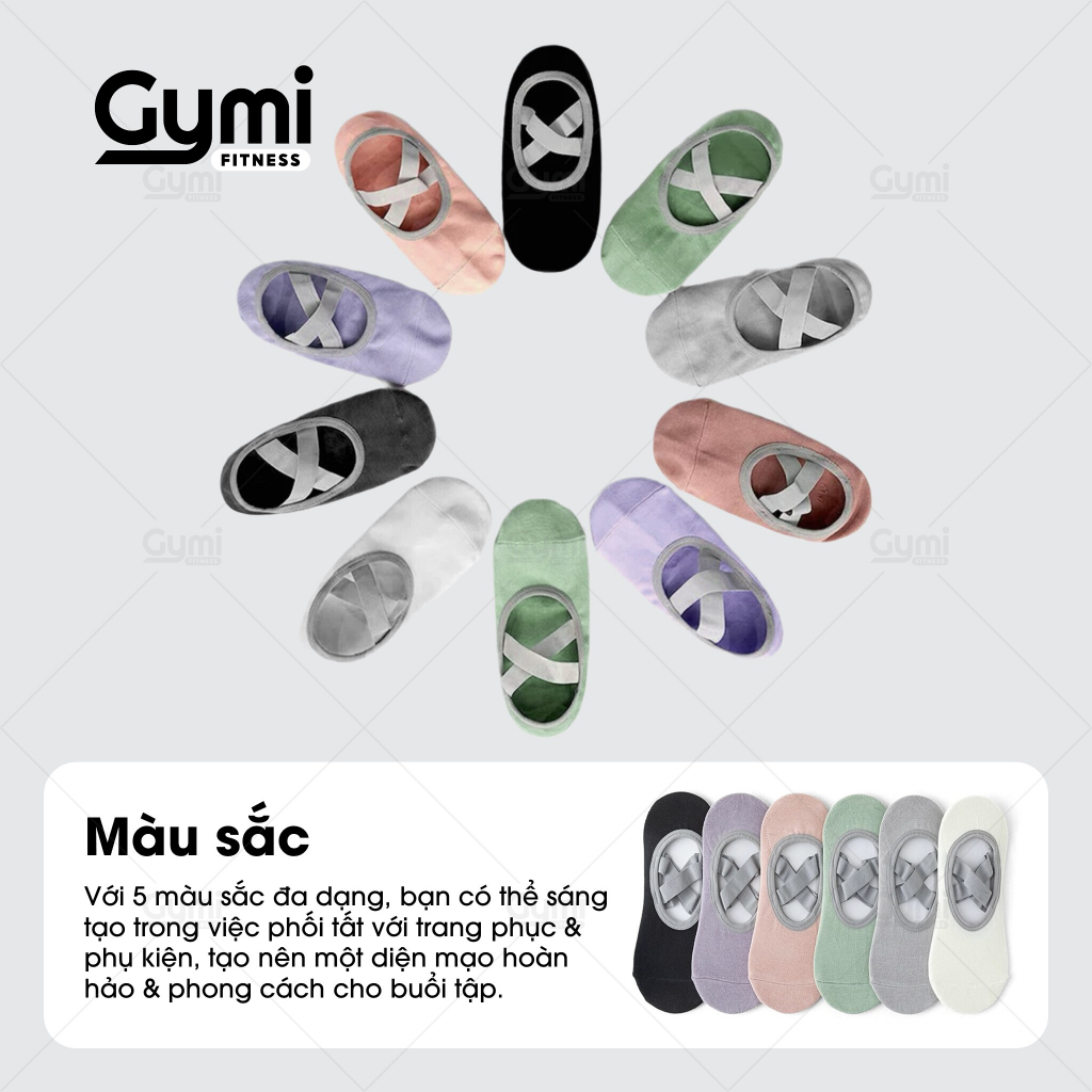 Tất Vớ Nữ Quai Chéo Đính Silicone Chống Trơn Trượt Phù Hợp Tập Yoga, Pilates, Ballet, Gym Cao Cấp - VoYoga-QuaiCheo