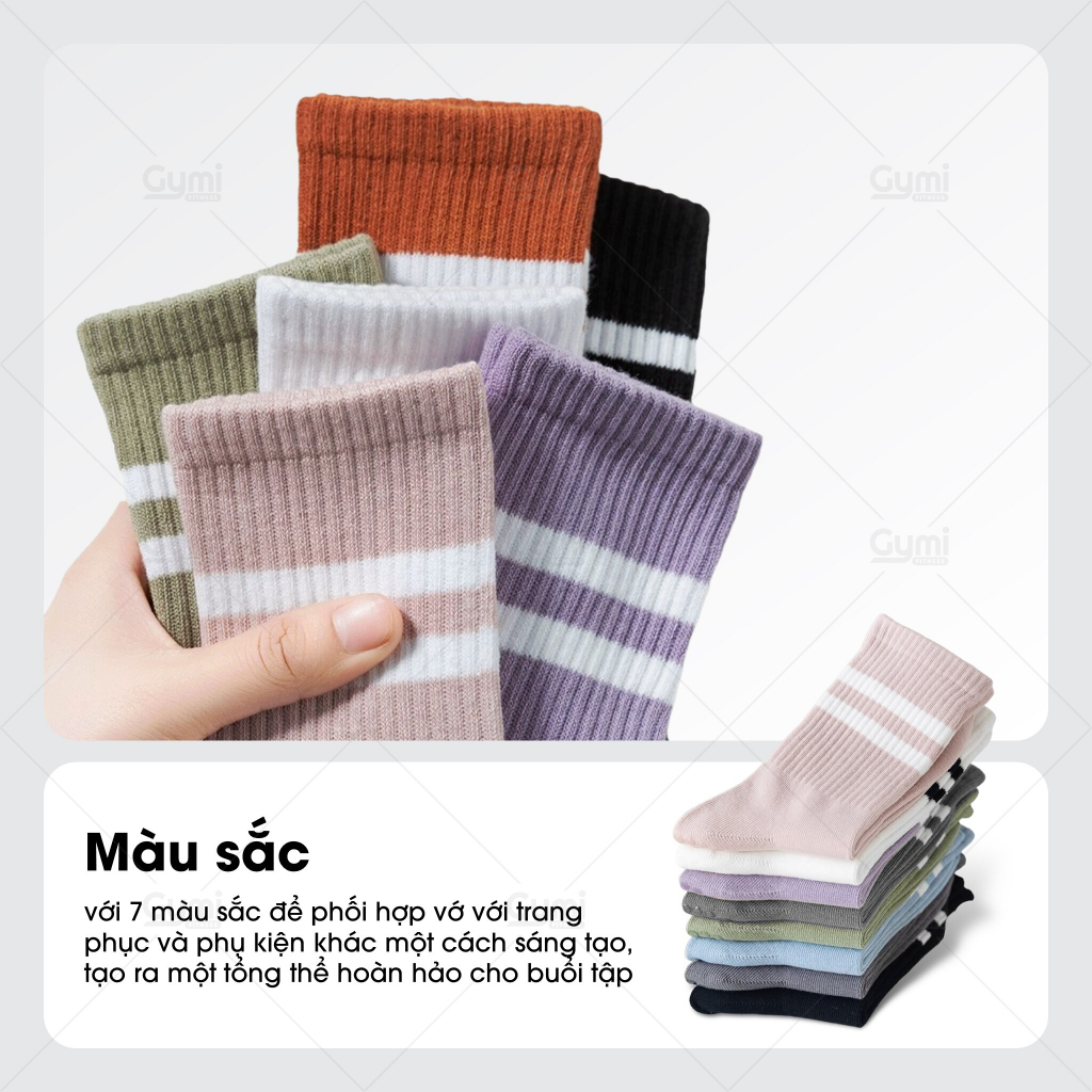 Vớ Tất Yoga Silicon Chống Trượt Cổ Cao Đủ Màu Phong Cách Trẻ Trung, Năng Động - VoYoga-CoTrung