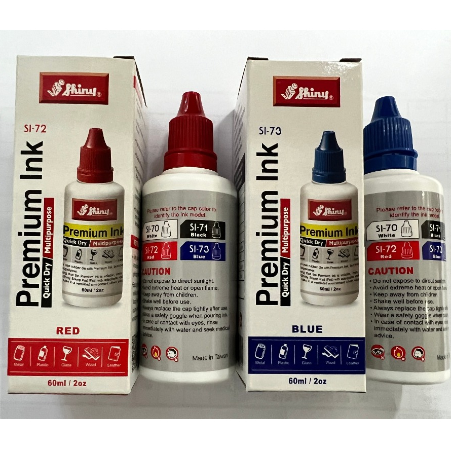 Combo Mực đóng dấu Shiny Premium Ink,SI-72 ( Đ ) - SI-73( X) ( Chính ...