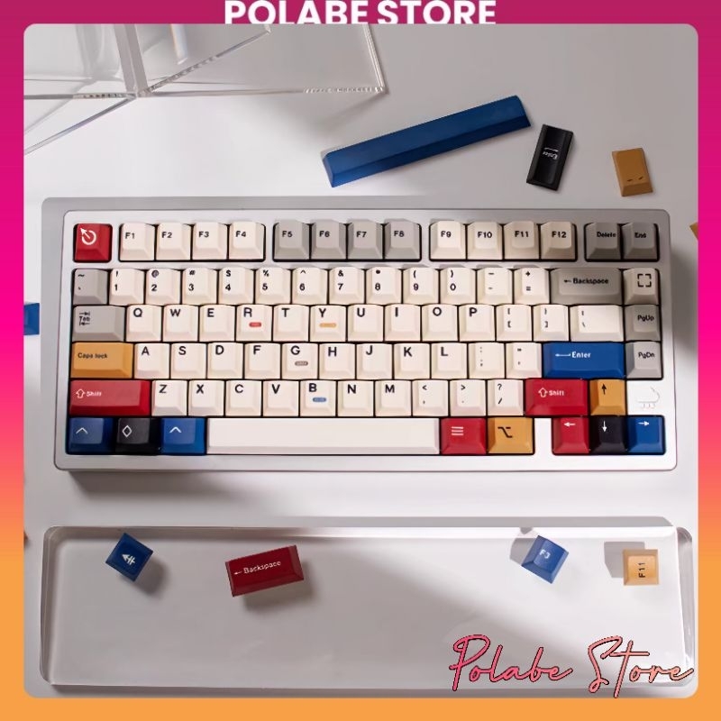 Keycap Retro 100 Cherry profile bàn phím cơ Polabe Store Keycap PBT ...