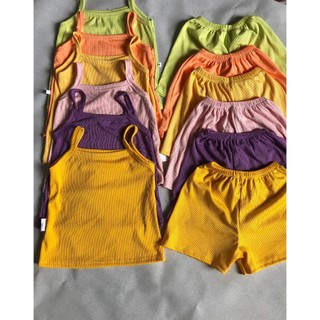 BỘ TĂM LẠNH 2 DÂY CHO BÉ GÁI MÀU NGẪU NHIÊN NHIỀU MÀU KHÁC ĐỦ SIZE  6-18KG BABYKIDS