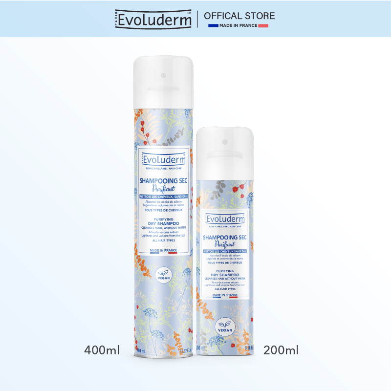 Ảnh Dầu gội khô Evoluderm không xả lại với nước làm sạch tóc và da đầu cho mái tóc bồng bềnh hương thơm quyến rũ 400ml 4