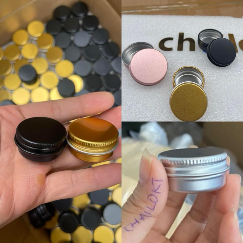 hũ thiếc tròn mini 5gr 10gr 15gr 20g 30g, hũ nhôm 5ml 10ml 15ml 20ml ...