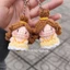 Móc khoá nàng Belle người đẹp và quái vật mini bằng len handmade (ảnh thật shop chụp)