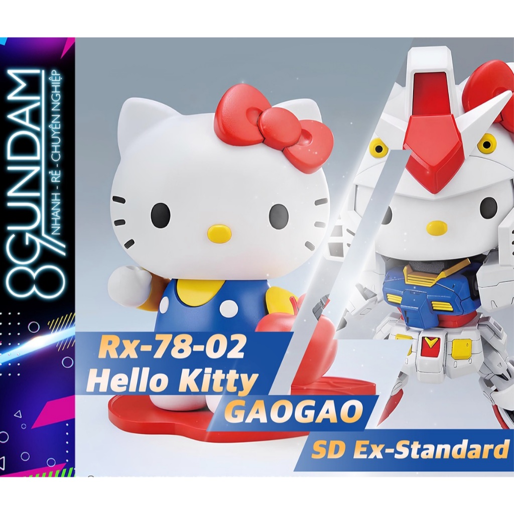 [cÓ SẴn] Mô Hình Lắp Ráp Sd Ex Standard Hello Kitty X Rx 78 2 Fighter