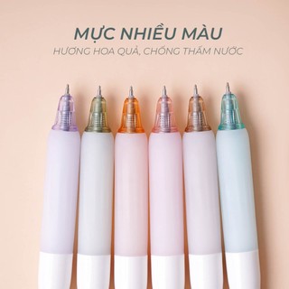 Hộp 3 Bút Bi Gel Bấm Ngòi 0.5mm CLASSMATE FRUIT, Bút Gel 6 Mùi Hương Hoa Quả Độc Đáo Dùng Ghi Chép, Trang Trí CL- GP510