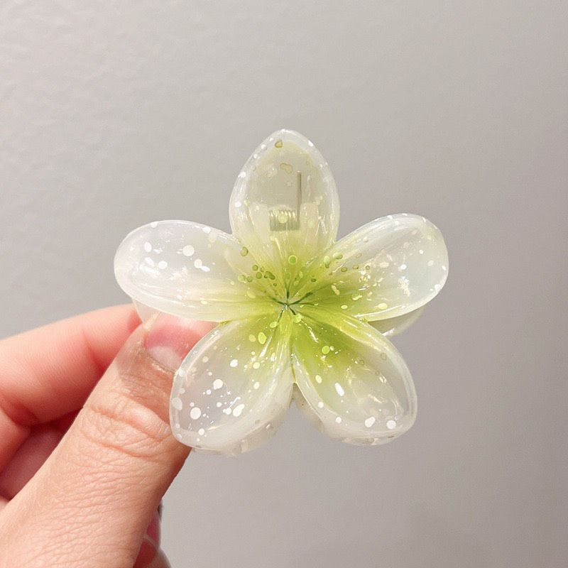 KẸP HOA SỨ CHẤM TUYẾT XINH LUNG LINH [ 6CM ]