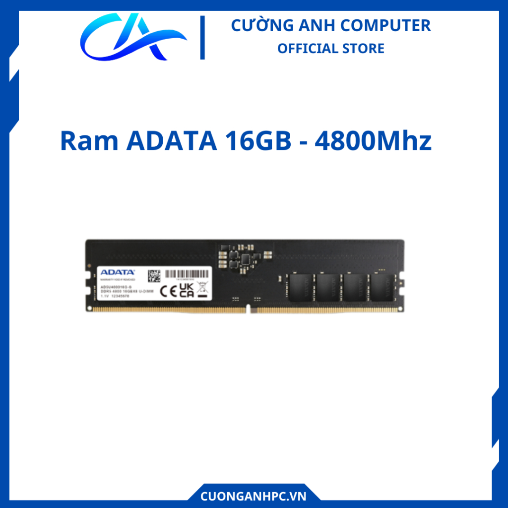 Ram ADATA 16GB (1x16GB) DDR5 4800Mhz (AD5U480016G-S) | Shopee Việt Nam