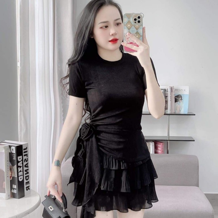 Áo Thun Nữ Nhũ Tay Ngắn Bigsize ESHOP Áo Thun Nhũ Cổ Tròn Ôm Body Dễ Thương Áo Kiểu Nữ Xinh MS202