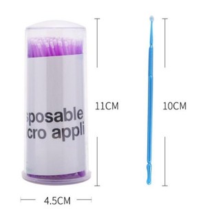 Tăm Tháo Mi (Túi - Hũ 100 cây) Tăm Bông Vệ Sinh Mi Gỡ Mi Quét Sáp Keo Nối Mi Dụng Cụ Nối Mi 88801