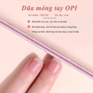 Set 5 Dũa Móng Tay OPI 2 Mặt Nhám Tiện Dụng, Dũa Form Móng Tay Chân Chuyên Dụng 88803