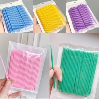 Tăm Tháo Mi (Túi - Hũ 100 cây) Tăm Bông Vệ Sinh Mi Gỡ Mi Quét Sáp Keo Nối Mi Dụng Cụ Nối Mi 88801