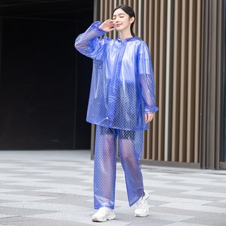 Áo mưa bộ chấm bi nhựa dẻo bền dai đẹp, không thấm nước Ánh Dương Có khoá