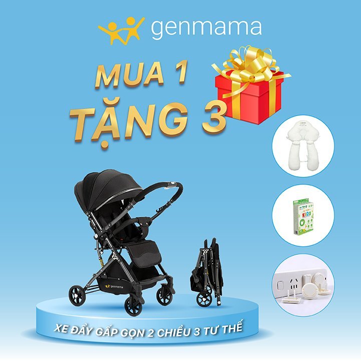 Xe đẩy gấp gọn siêu nhẹ 2 chiều 3 tư thế. Xe đẩy có tay kéo xe không ...