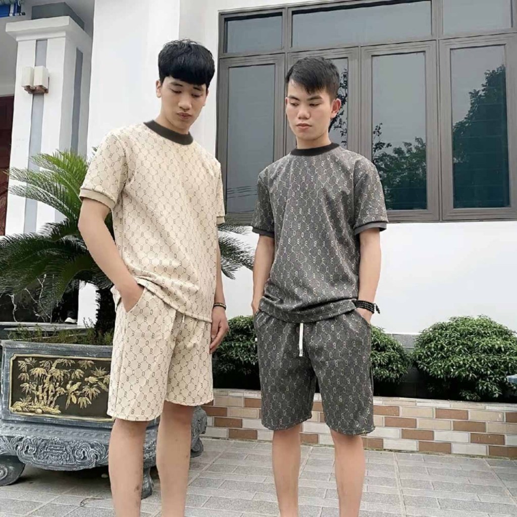 Bộ Quần Áo B-C Nam Nữ Cổ Tròn Ngắn Tay Mùa Hè Chất Thun Lạnh Mềm Mát, Bộ Cộc Tay Nam Thể Thao - SSL