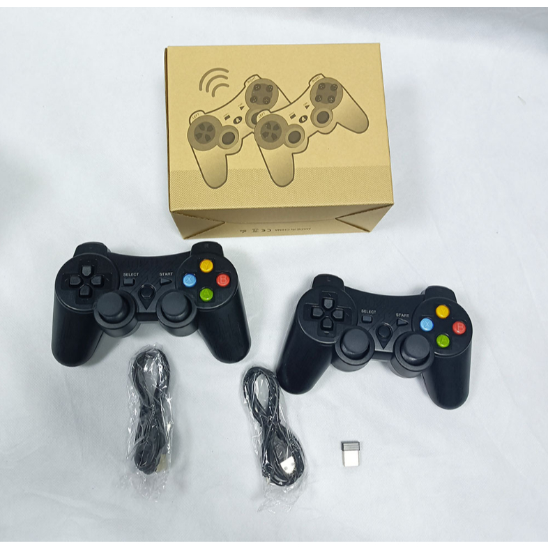Bộ 2 tay cầm chơi game cho 2 người có rung trên PC, Laptop, Điện Thoại Android (Mẫu cắm sạc)