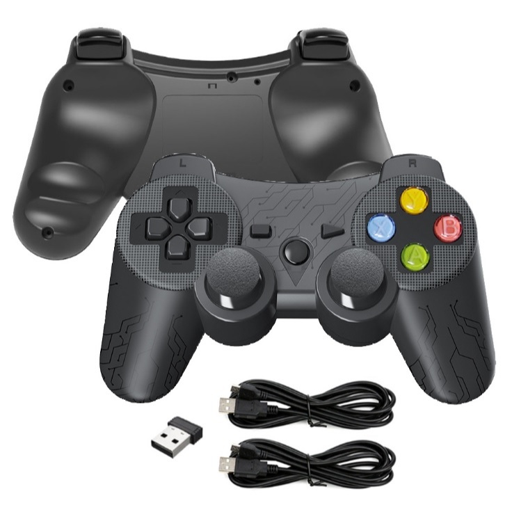 Bộ 2 tay cầm chơi game cho 2 người có rung trên PC, Laptop, Điện Thoại Android (Mẫu cắm sạc)