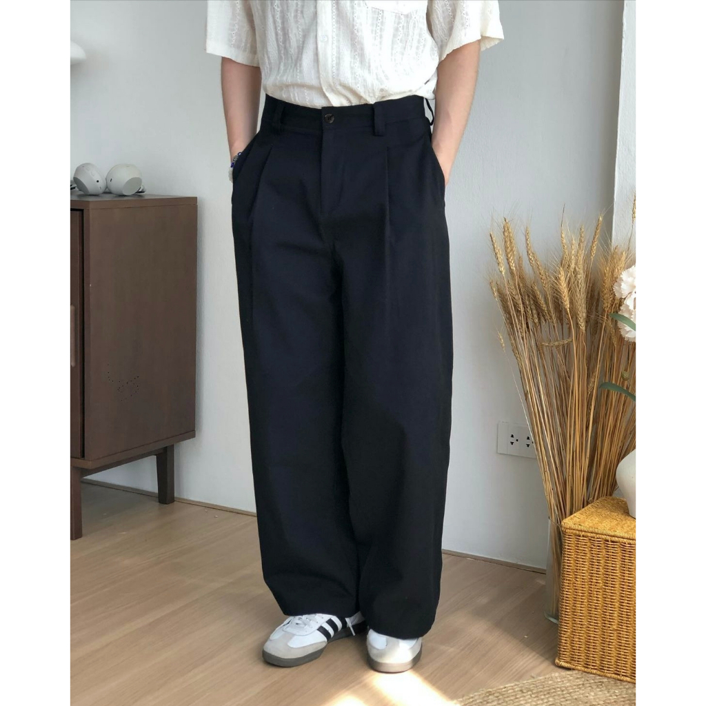 Quần Tây Kaki Nam Ống Rộng RT CLASSY Cạp Cao Không Nhăn Chất Liệu Cotton Dày Dặn